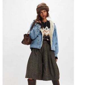 NWT Free people We The Free Asher Cozy Denim Jacket S